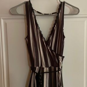 B&W Striped Jumpsuit